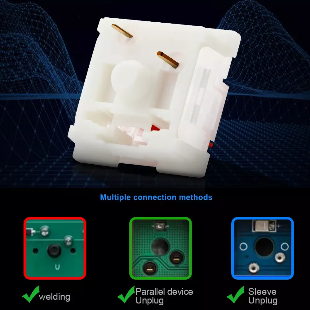 

2023 REDRAGON SMD RGB Outemu MX Low Profile Half height 8.0 switch 3Pin Clicky Linear Tactile silent Mechanical keyboard red Swi