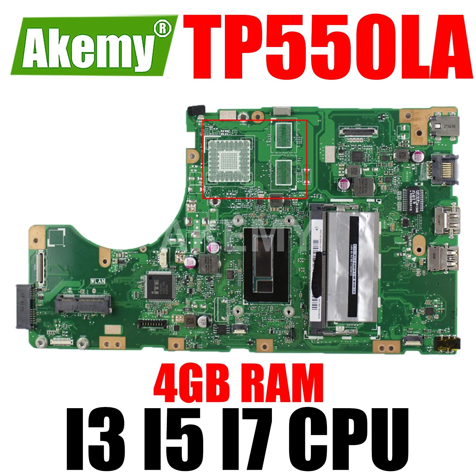 

TP550LA материнская плата для ноутбука I3 I5 I7 4-го поколения 5-го поколения ЦП 4 Гб ОЗУ для ASUS TP550LA TP550LJ TP550LD TP550LN Материнская плата ноутбука
