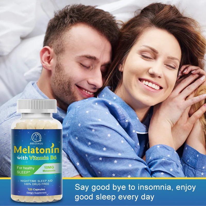 

Капсула BBEEAAUU мелатонина, 10 мг, помогает снять бессонницу, регулируемые биологические часы, улучшает качество сна, снимает тревогу
