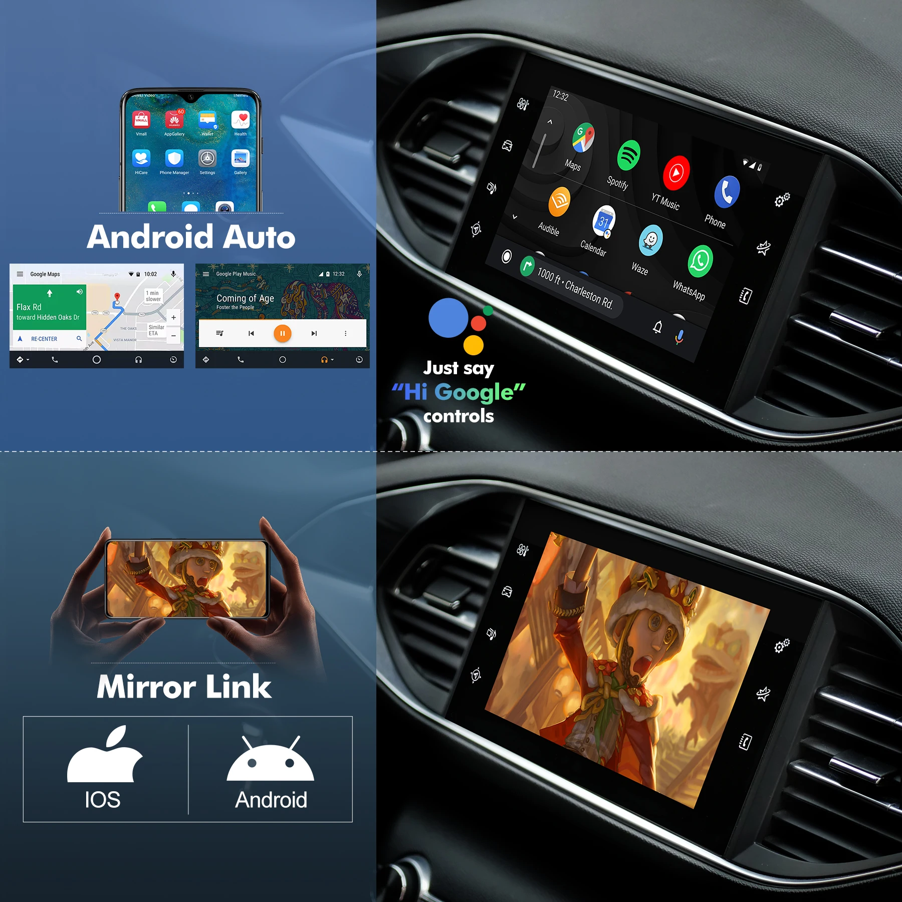 Фото Беспроводной адаптер Carplay для Peugeot Citroen, модуль Android Auto SMEG MRN 208 308 508 3008 и C4 DS3 DS5, поддержка камеры заднего вида №4