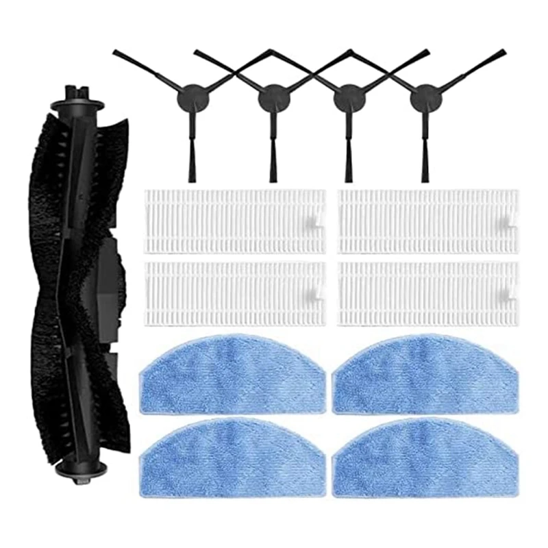 

Vacuum Cleaner Main Brush Edge Brush Filter Cloth Replacement Accessories For Tikom G8000, For Tikom G8000 Pro Robot