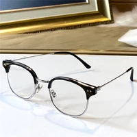 super sung s027 optical eyeglasses for unisex retro style anti blue light lens plate titanium full frame with box