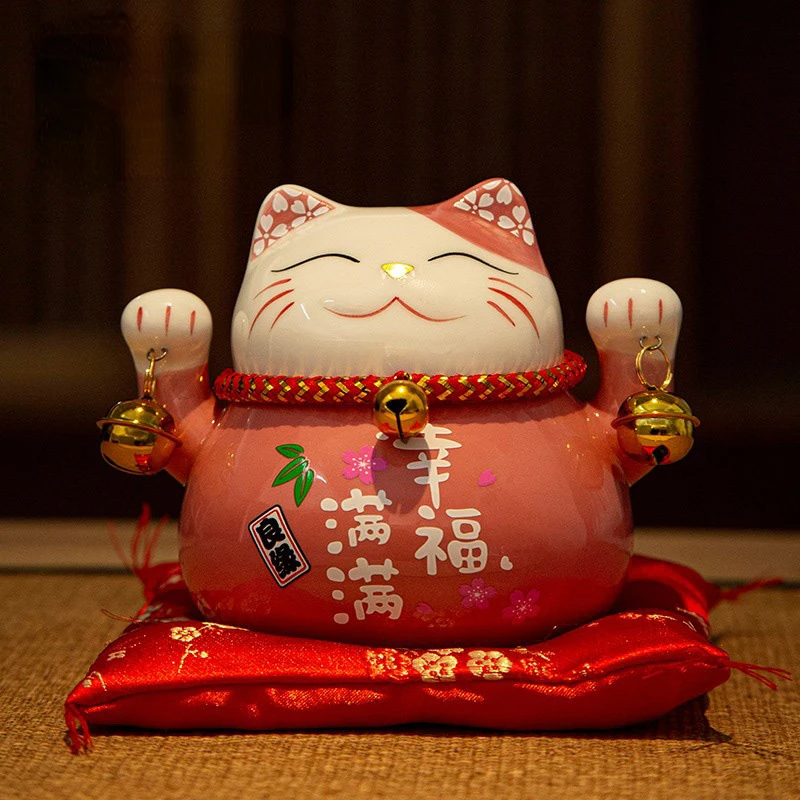 

Ceramic Piggy Bank Fortune Cat Moneybox Coin Container Safe Box Safs for Money Lucky Cat Gifts Maneki Neko Figurines