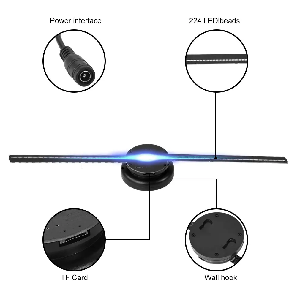 Трехмерная голограмма T40 проектор с дистанционным управлением через Wi-Fi 3D