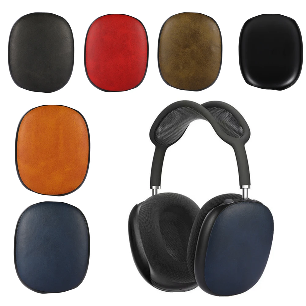 Real Leather Fashion Earphone Case for Airpod Max Wireless Headphone Shockproof Protector with Anti-slip Two Side AirPodsMax