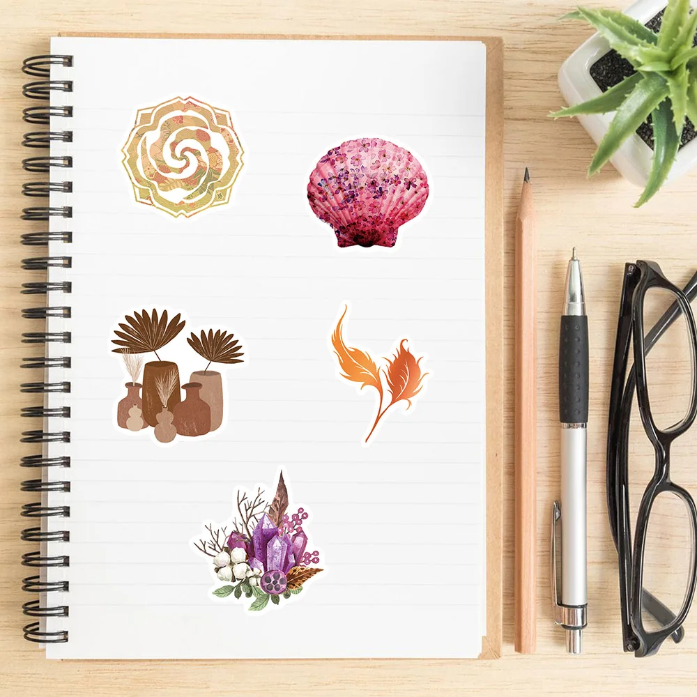 103050pcs vintage cute bohemia art graffiti stickers cartoon aesthetic decals diy scrapbook laptop phone sticker for girl kids free global shipping