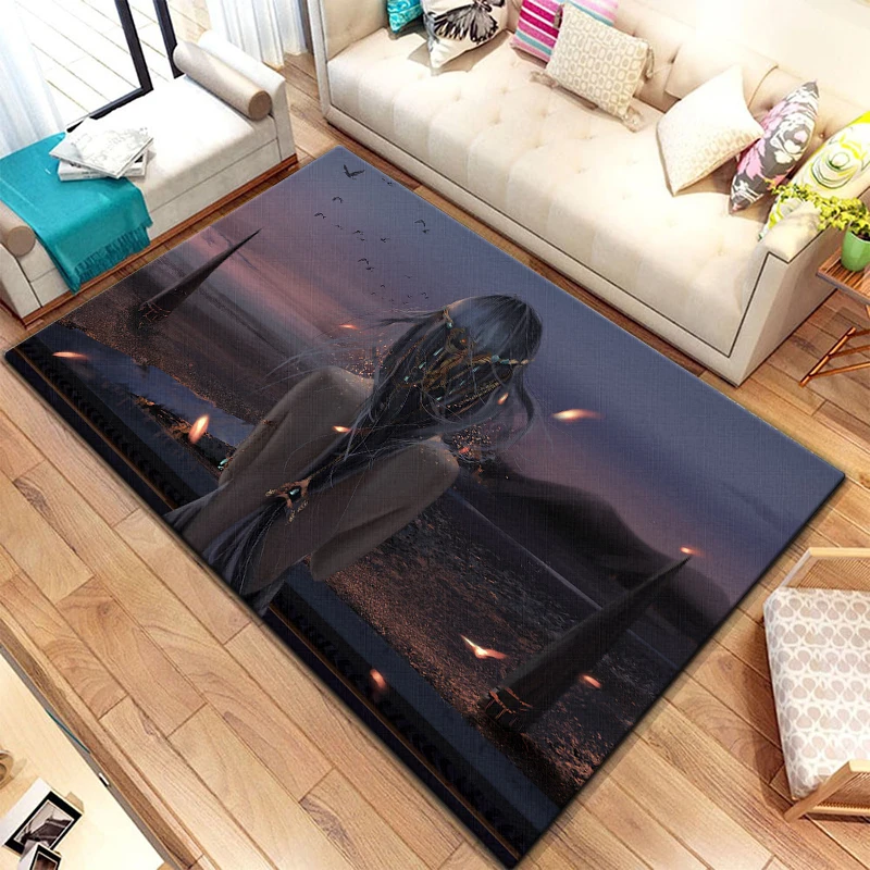

Ковер с принтом Ghostblade, декор для подростковых комнат, коврики для гостиной, напольный коврик для коридора, Противоскользящий коврик для ван...