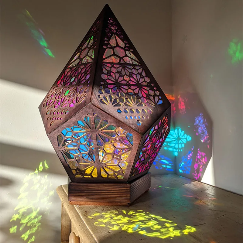

USB LED Night Light Projector Lamp LED Atmosphere Lights Colorful LED Rainbow Projection Lamp Bedroom Bedside Lamp Decoration