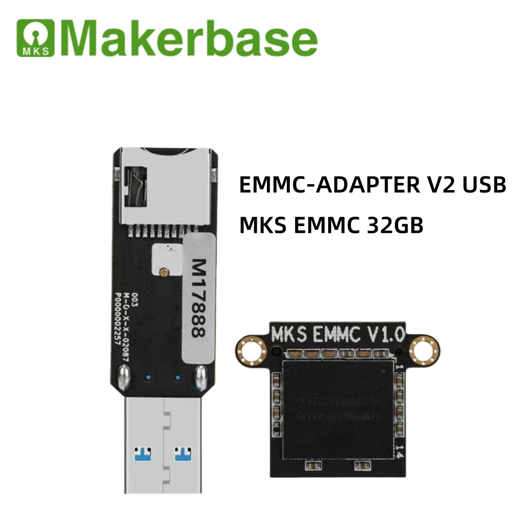 Фото Модуль Makerbase Mks Emmc Micro SD 32 ГБ, адаптер для карт TF V2 USB для KLP1/KP3S Pro V2, для Elegoo Neptune 4/4 Pro/4 Max/4 Max Pro №1