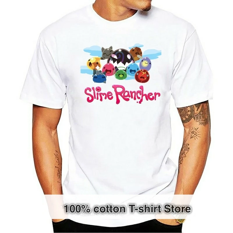 

Slime Rancher T-Shirt Unisex Mens Adult Cotton Slimes Tarr Video Game Cartoon t shirt men Unisex New Fashion tshirt