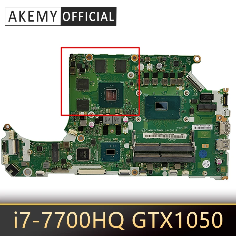 

For ACER AN515-51 A715-71G Laptop motherboard C C5MMH / C7MMH LA-E911P PU i7-7700HQ GPU GTX1050 DDR4 Test OK Mainboard