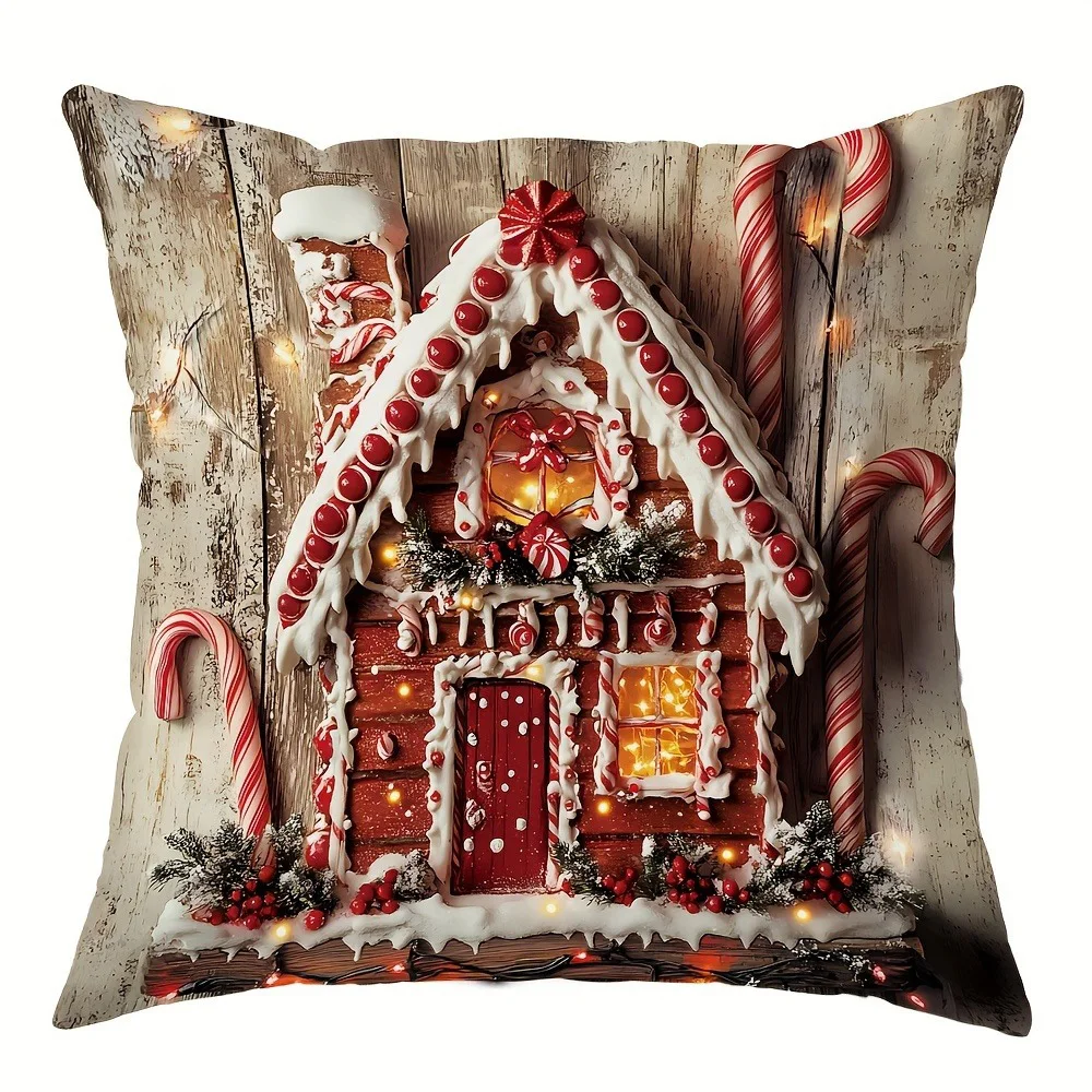 

Рождественские наволочки из велюра, полиэстер, 45x45 см