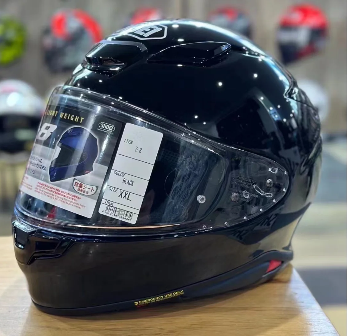 Полнолицевой мотоциклетный шлем Shoei Z8 Z-8 NXR2 глянцевый черный для мотокросса Casco De