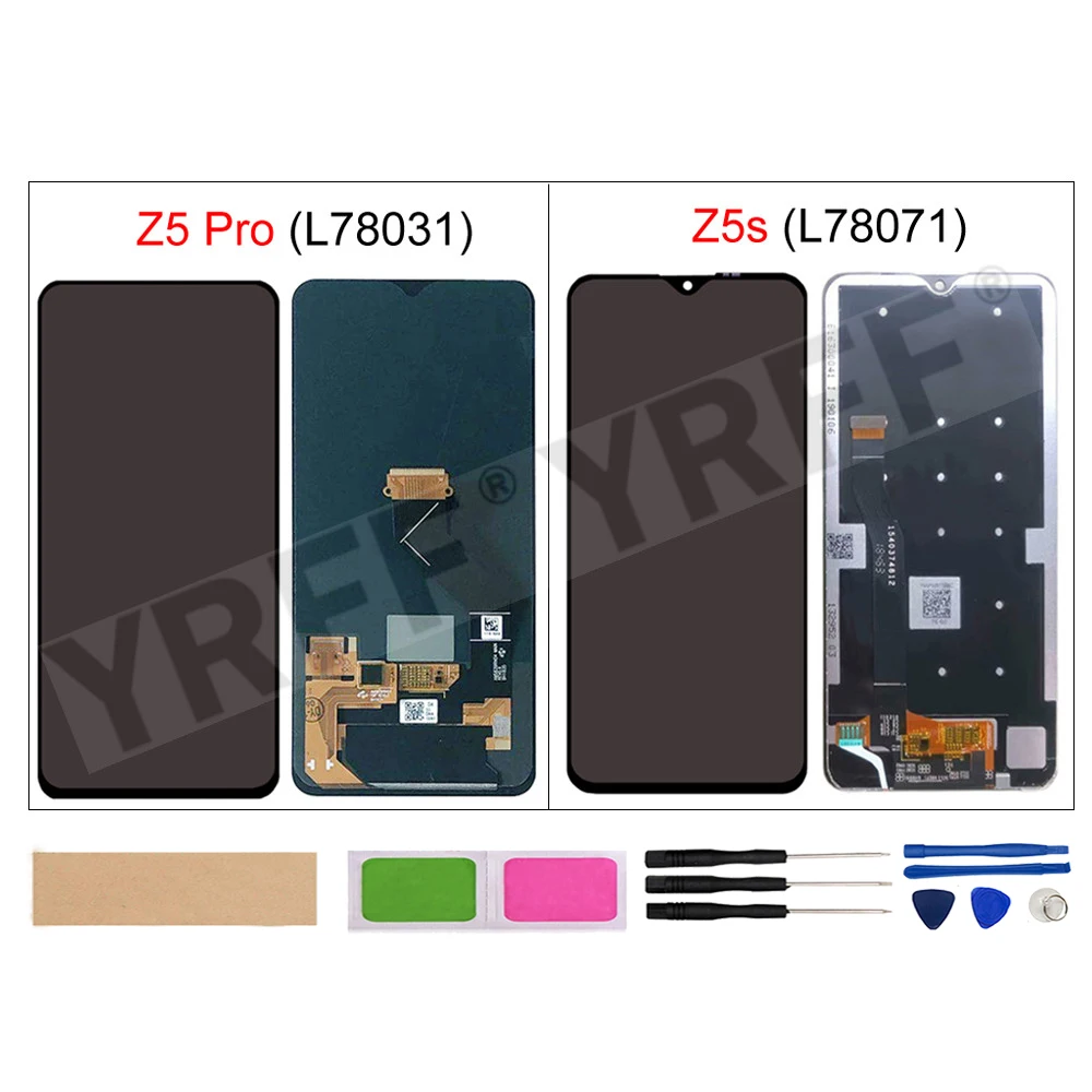 ЖК-дисплей и дигитайзер сенсорного экрана в сборе для Lenovo Z5 Pro L78031, сменные ЖК-экраны и инструменты для Lenovo Z5s L78071