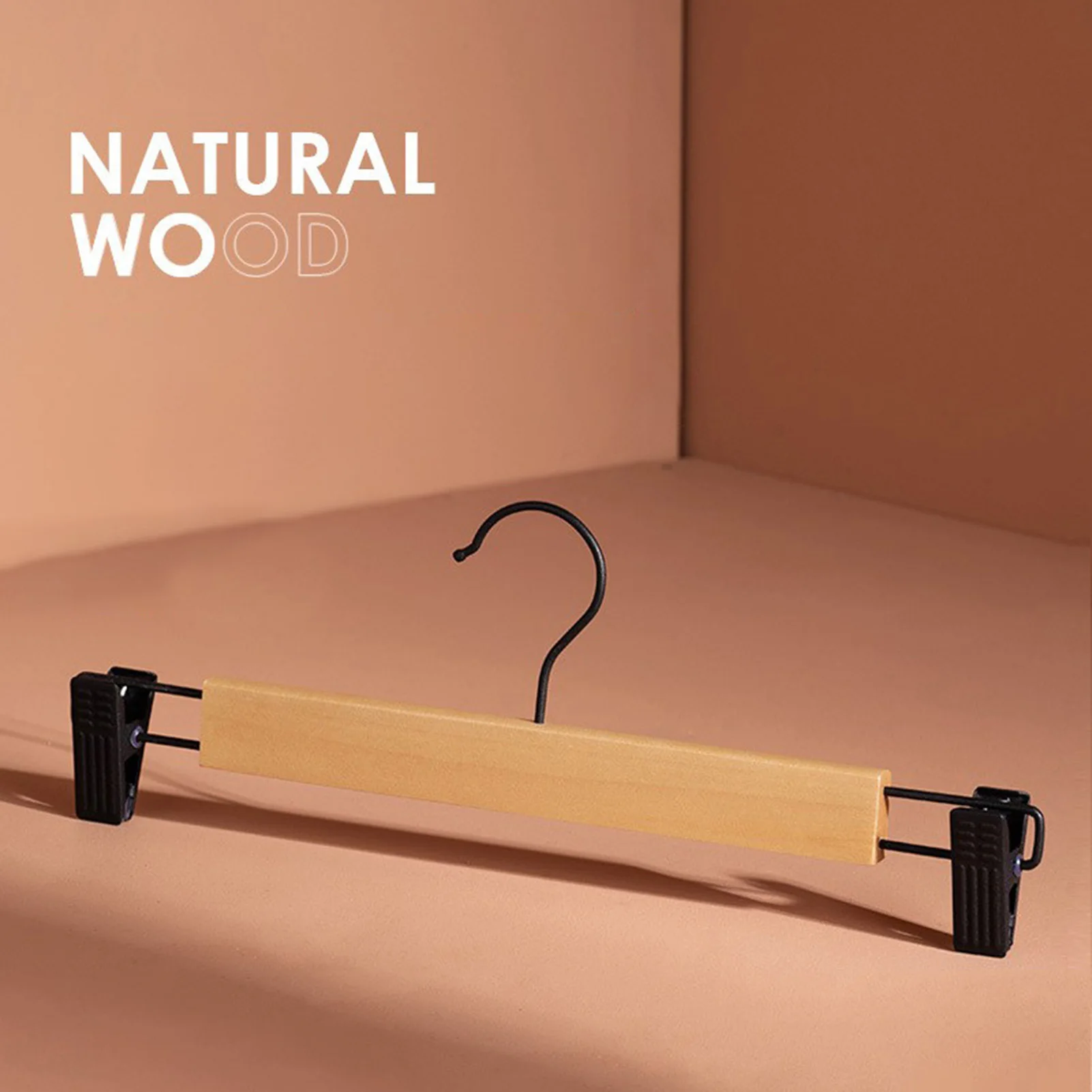 

New Hot 6pcs Pants Hanger Space Saving Stylish Wooden Hanger for Home Bedroom Houseroom