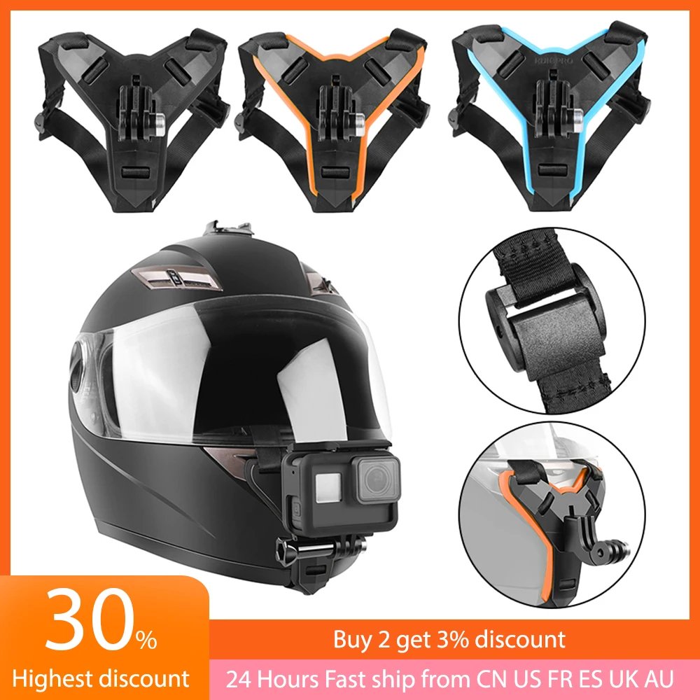 

Full Face Motorcycle Helmet Chin Mount Shockproof Holder Support for Gopro Hero 5/6/7 Action Sports Camera