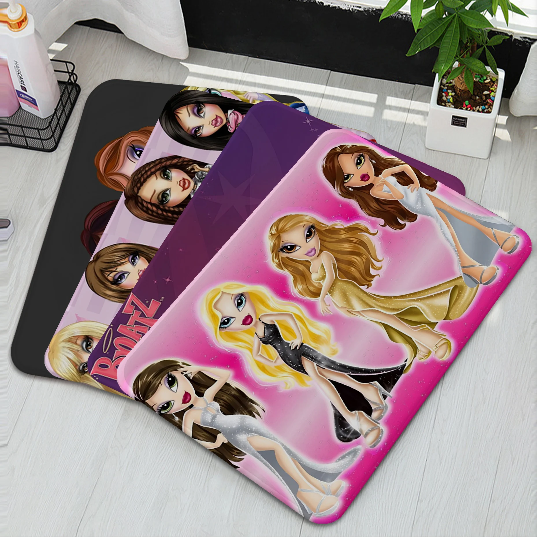 

Lovely Doll Bratz Bathroom Mat Non-Slip Laundry Room Mat Laundry Decor Balcony Child Living Room Household Carpets