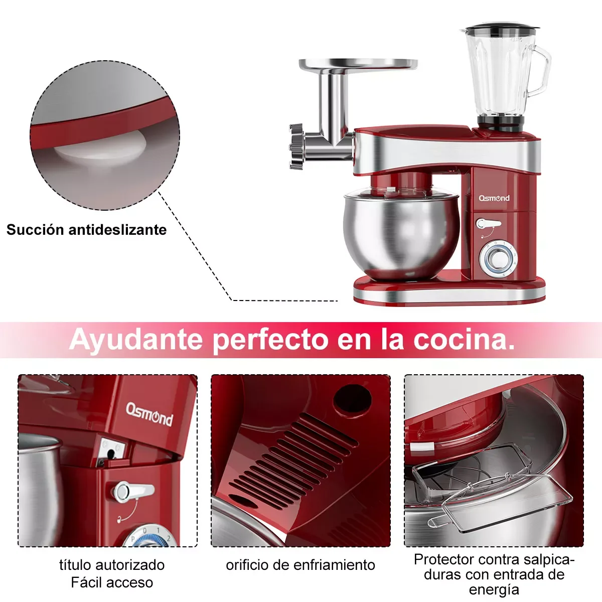 Кухонный Настольный миксер 3 в 1 с луком из нержавеющей стали 6 скоростей венчик