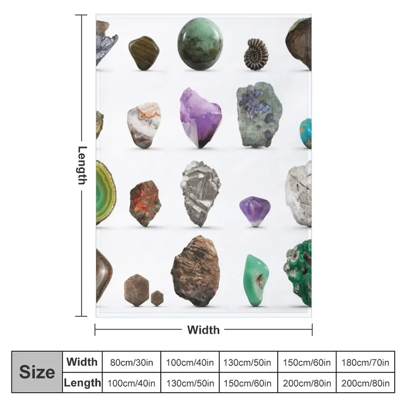 Одеяло для пикника с камнями минералами и кристаллами