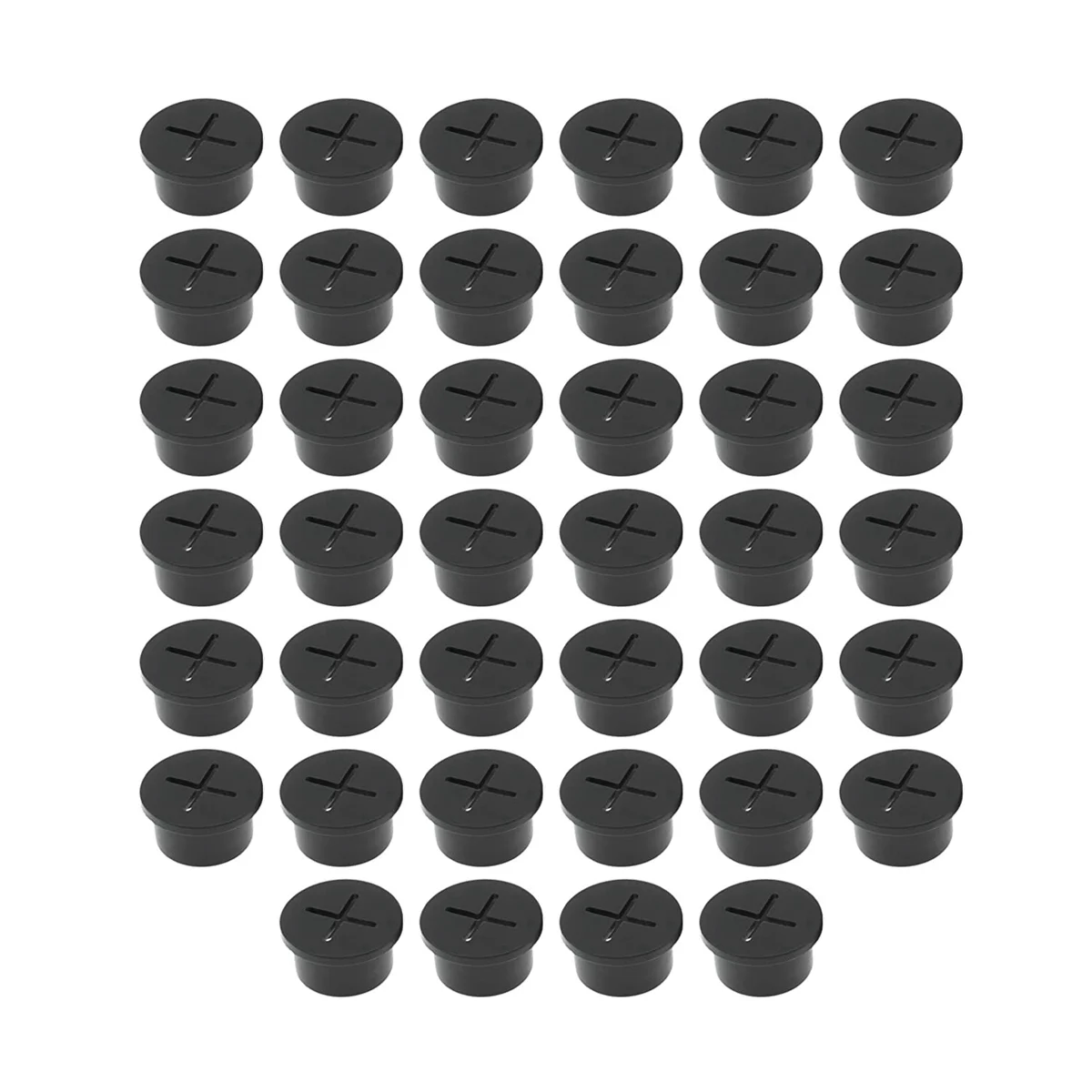 

Rubber Plug Black Soft Silicone Wire Hole Cover Dust Plug Seal Ring Opening 25mm Desktop Hole Cover