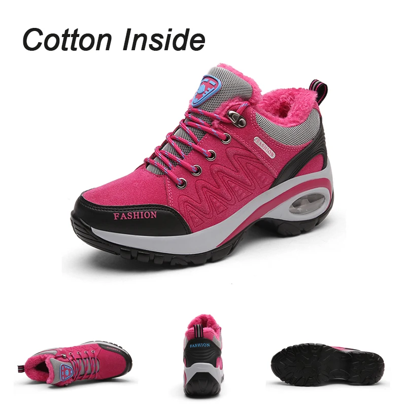 Женские кроссовки на платформе Повседневная теплая спортивная обувь осень |