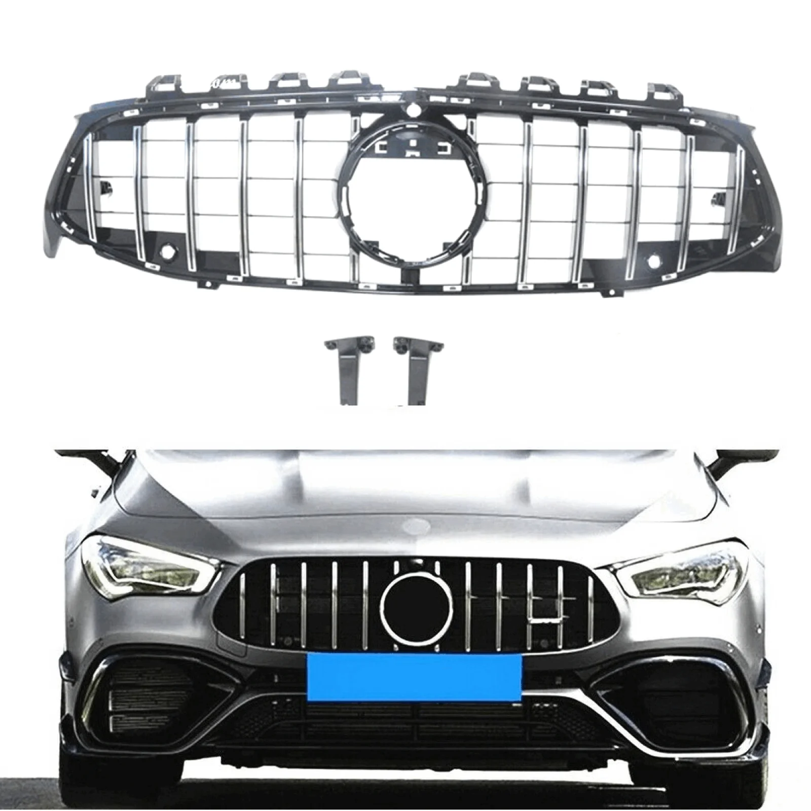 Передняя решетка черная для Mercedes Benz W118 CLA250 CLA35 2020 Chrome GT