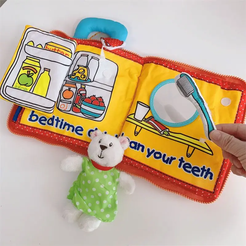 

Bear Stereoscopic Cloth Book Children Kids Parent Child Interaction Before Bed Creative Cartoon Early Education Toys Gifts 2022