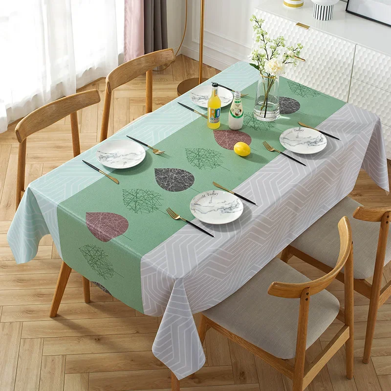 

Skandynawski artystyczny nadruk obrus prostokątny obrus do dekoracji stołu, wodoodporna tkanina Oxford obrus.