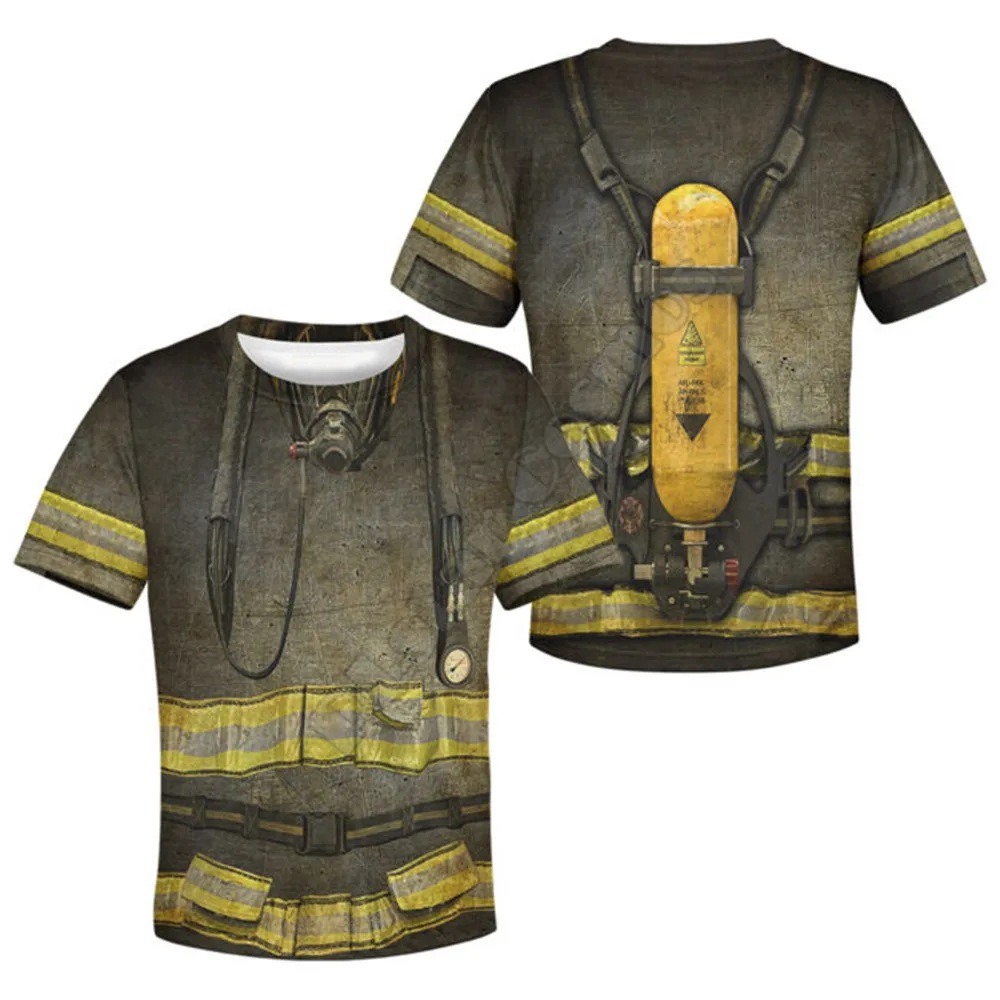 

FireFighter Kids 3d All Over printed Hoodies suit t shirt zipper Pullover Kids Suit Sweatshirt Tracksuit/Pants