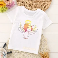 unicorn angel animal print tshirt girlsboys kids clothes short sleeve tops t shirt kawaii childrens clothing harajuku shirt