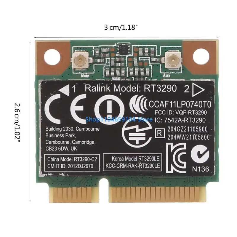 150 Мбитс, 2,4 ГГц, RT3290, 802.11BGN, беспроводная WLAN, WIFI + BT 3,0, половина мини-карты PCI-E для CQ58 (art.: 3920d91e805e2) - 3920d91e805e2