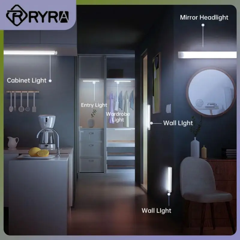 

Closet Kitchen Cabinet Corridor Stair Led Night Light Usb Rechargeable Lights Wireless Pir Motion Sensor Motion Sensor Light Led