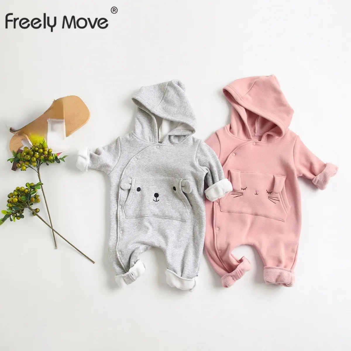 

Freely Move 2023 Spring Newborn Infant Baby Boys Girls Romper Playsuit Overalls Cotton Long Sleeve Baby Jumpsuit Newborn Clothes