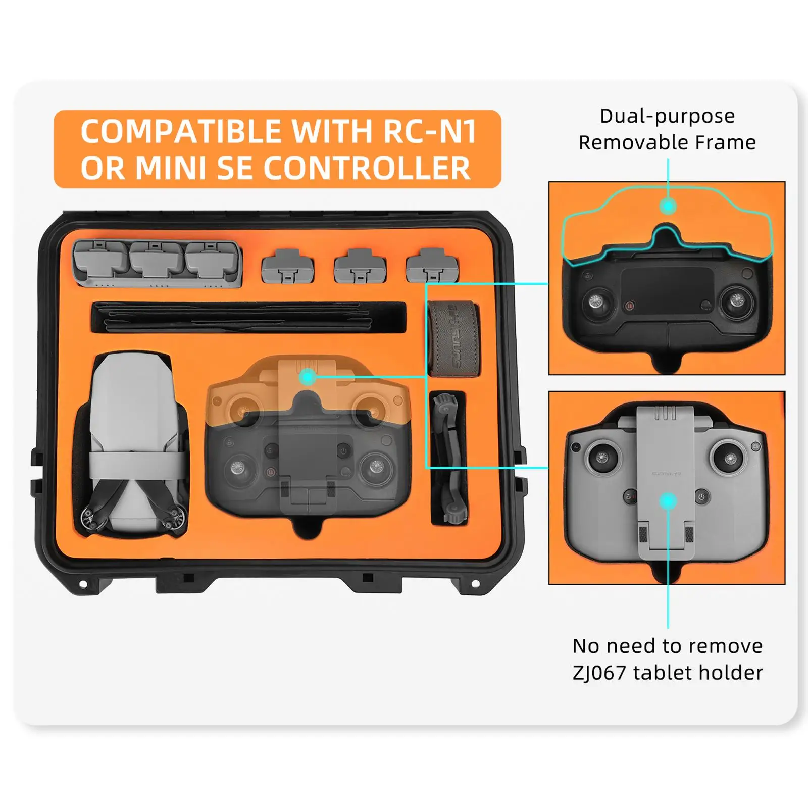 

Портативный чехол для переноски дрона противоударный большой емкости для запчастей RC