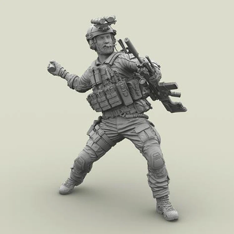 Военно-морской котик США 1/35 (бросок снайпера M18 со шрамом Mk.20) модель солдатика из