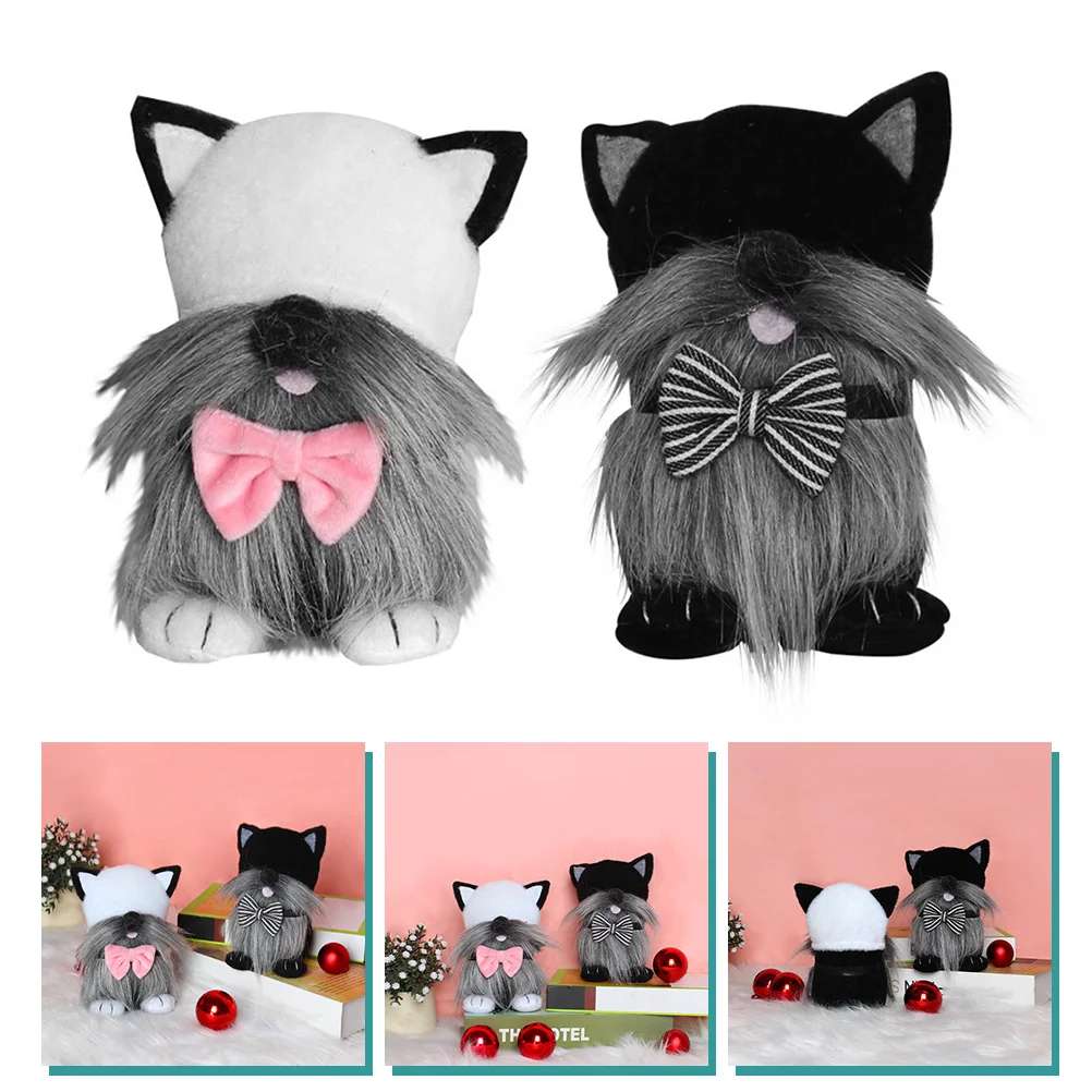 2 шт. фигурка кошки подарок Пасхальный Tomte гном детская комната мягкая игрушка