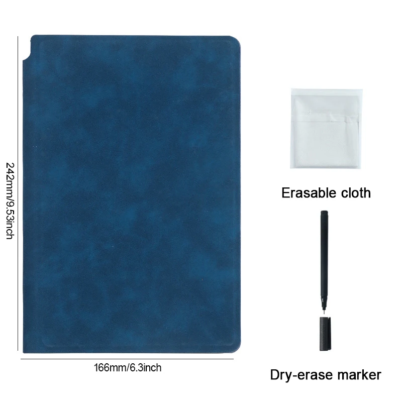 A5 Reusable White Paper Notebook Draft This Whiteboard Notepad Leather Memorandum Erasable Student Recommendation images - 6