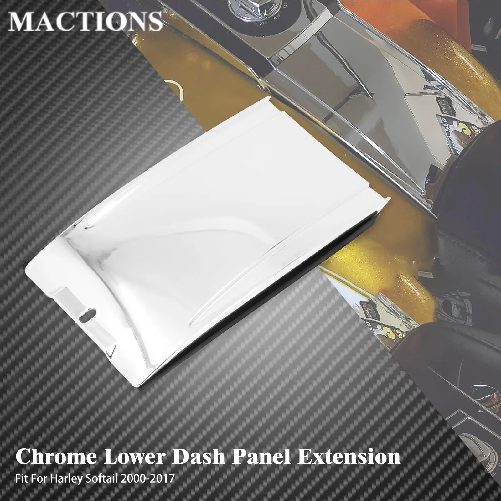 

Motorcycle Lower Dash Panel Extension Chrome Plastic For Harley Softail Heritage Fat Boy FLSTF FLST Deluxe Standard 2000-2017