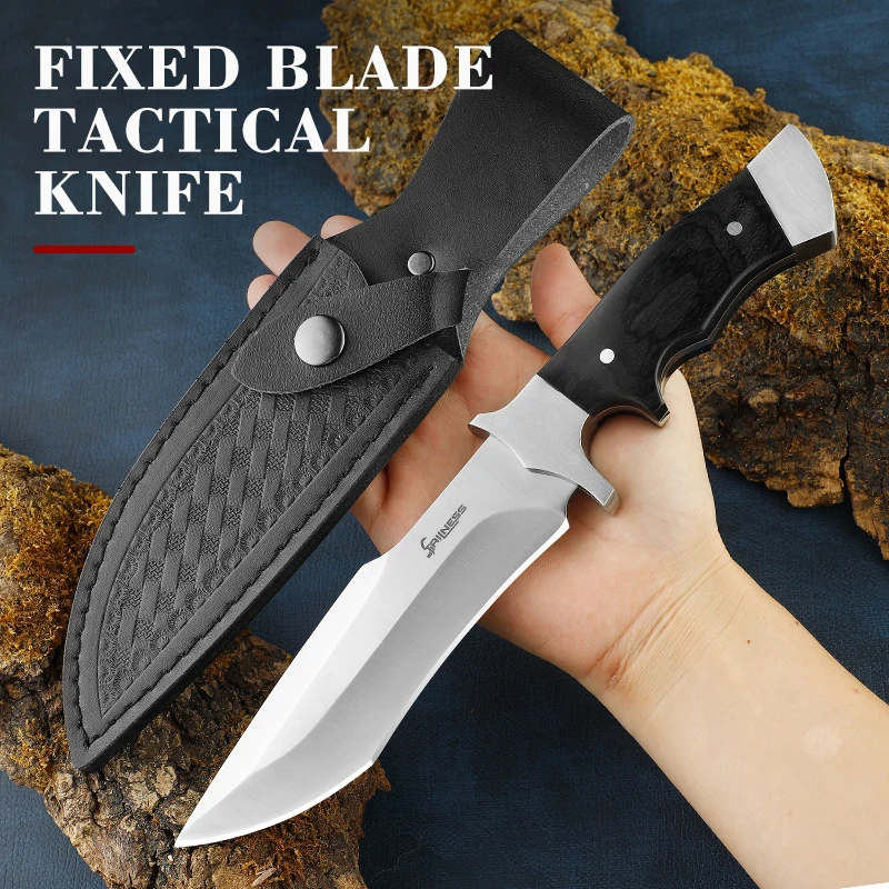 Нож с фиксированным лезвием из нержавеющей стали для кемпинга охоты тактический