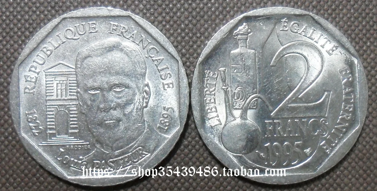 

Европейский и французский ученый по микробиологии Луис пастерон умер в году в 2 Франка памятная монета