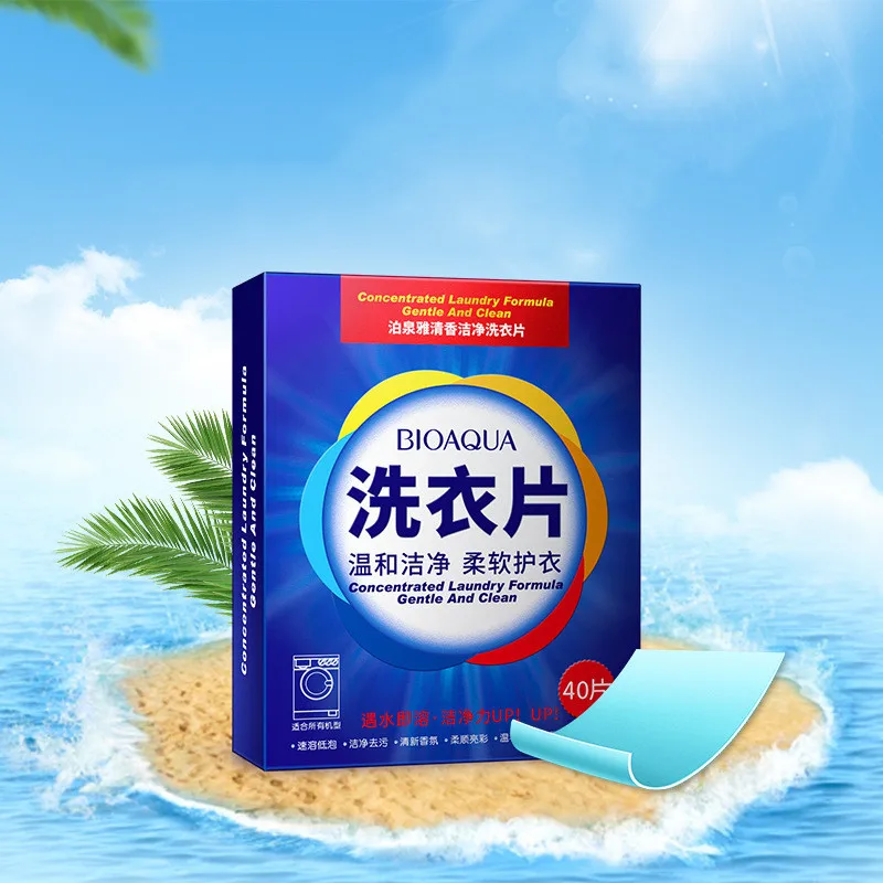 

40 Шт. Концентрированных Листов Стирального Порошка - Эффективная Чистка, Ароматическая Формула, Нежное Мыло Для Стирки Одежды