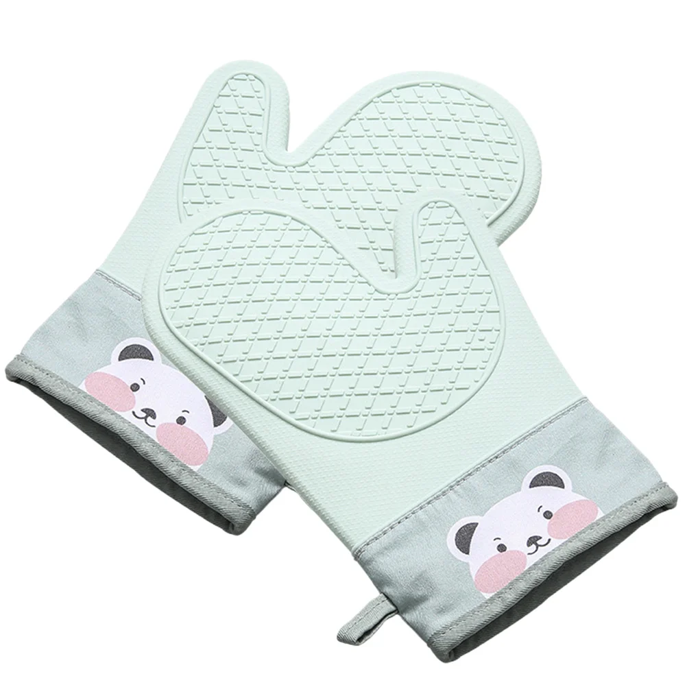 

1 Pair Oven Glove Heat Resistant Glove Washable Microwave Oven Baking Mitt