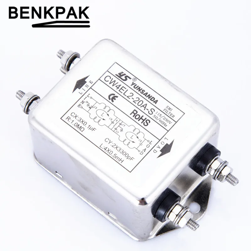 Однофазный фильтр EMI с питанием переменного тока фоторазъем 10 А 20 30 1 шт.