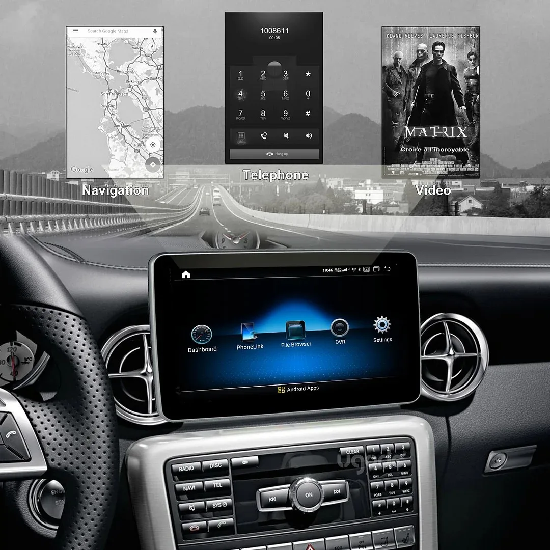 Ugode 8,4-дюймовый автомобильный радиоприемник для Mercedes Benz SLK SLC R172 SL R231 GLE CarPlay Android Auto Мультимедийный плеер Экран головного устройства Дисплей (art.: 3920cb5bb30e8) - 3920cb5bb30e8