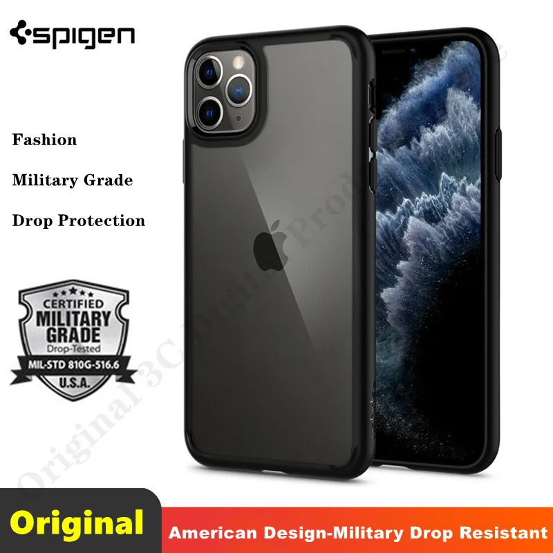 

For Apple iPhone 11/11 Pro Max Case | Authentic Korean Spigen [ Ultra Hybrid ] Clear Protective Cover PC + TPU Case