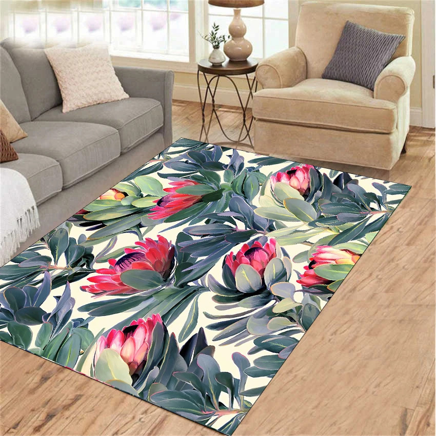

Hot Sale Carpet For Living Room Green Leaf instrument Large Area Rug Black Soft Carpet Home Decoration Bathmat Dropshipping
