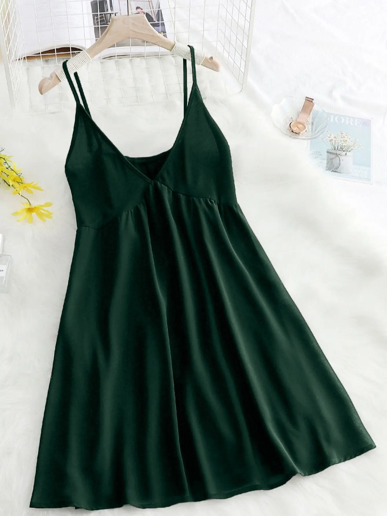 Plus Size 4XL Midi Dress V Neck Women Summer 2022 Black Green Sleeveless A Line Curvy Elegant Clothing Oversized Casual Dresses