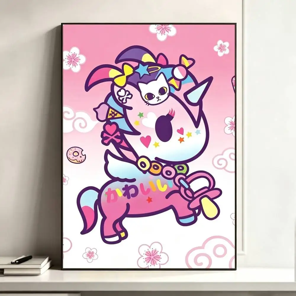 Фото Постер T-Tokidoki-S, водонепроницаемая настенная наклейка для бара, гостиной, винтажный декор, высококачественная печать, подарок. №4