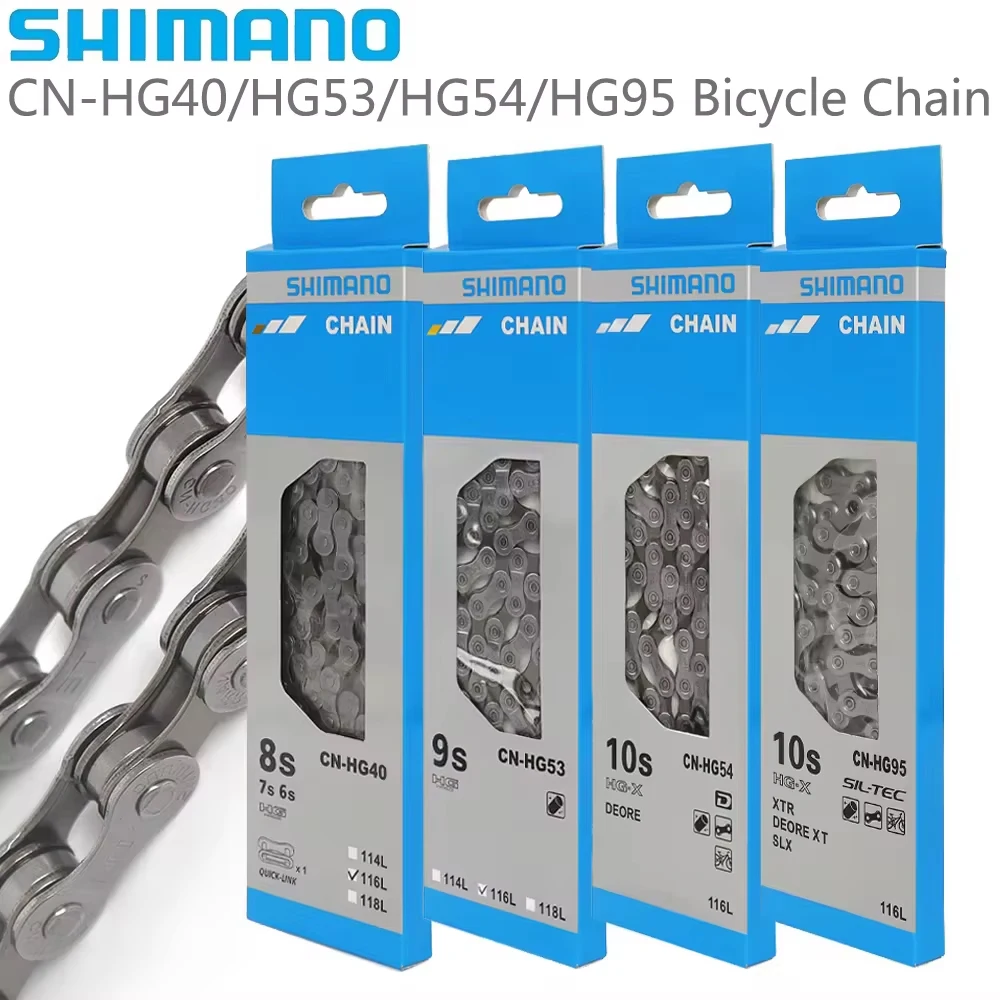 Цепь велосипедная SHIMANO CN HG40 HG53 HG54 HG95 оригинальные детали для горного велосипеда