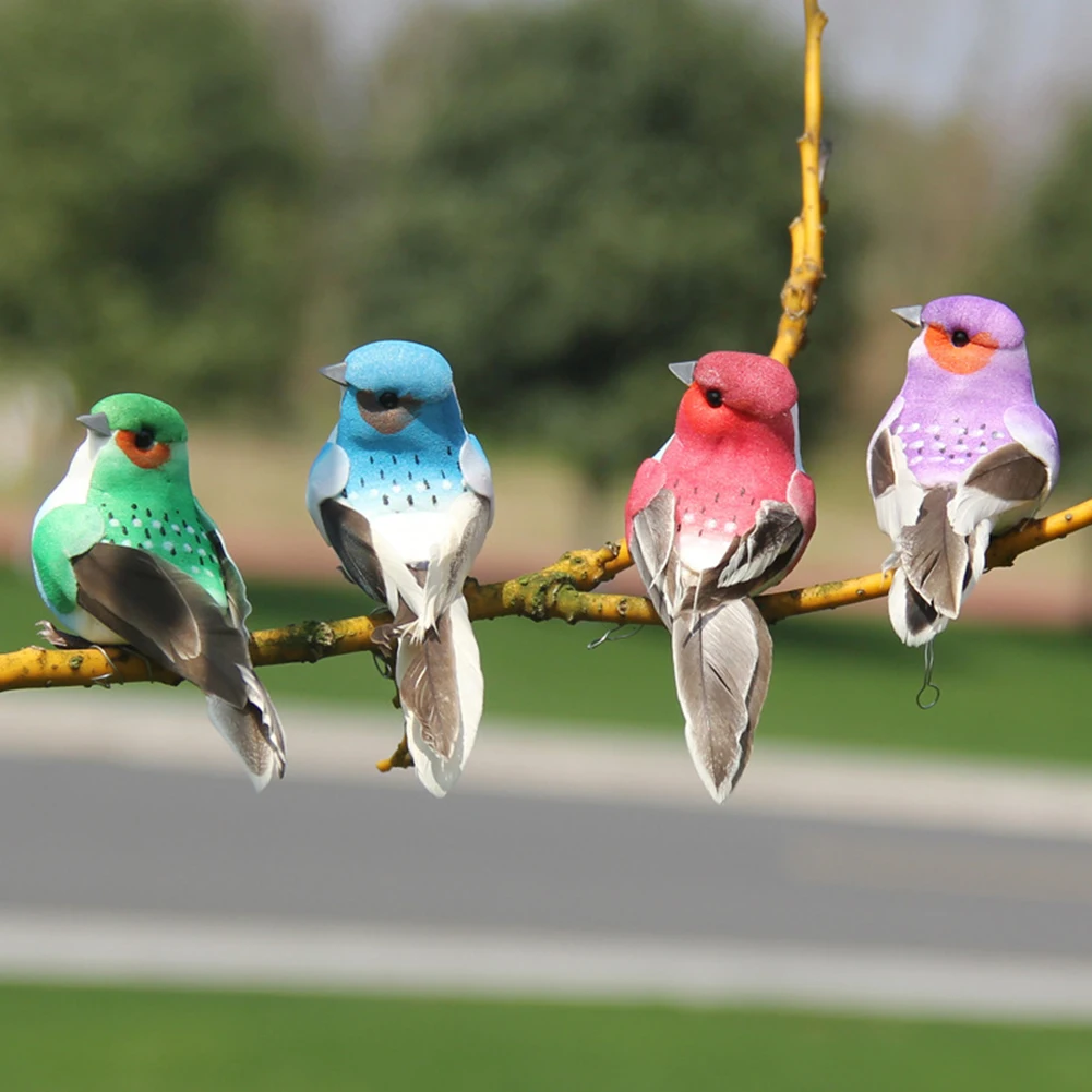 

12pcs Artificial Birds Fake Foam Animal Simulation Feather Birds DIY Wedding Home Garden Ornament Christmas Tree Decoration